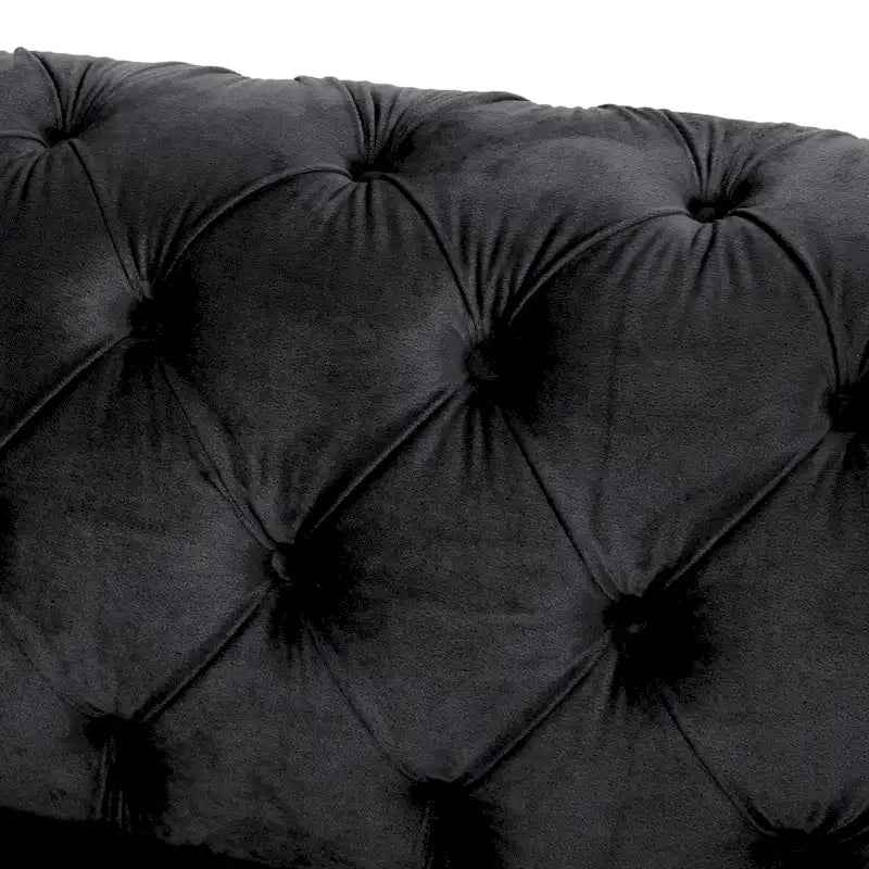 Modern Glam Tufted Velvet 3 Seater Sofa - 83.75  L x 34.50  W x 27.25  H