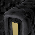 Modern Glam Tufted Velvet 3 Seater Sofa - 83.75  L x 34.50  W x 27.25  H