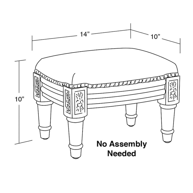 Blue Plaid Footstool