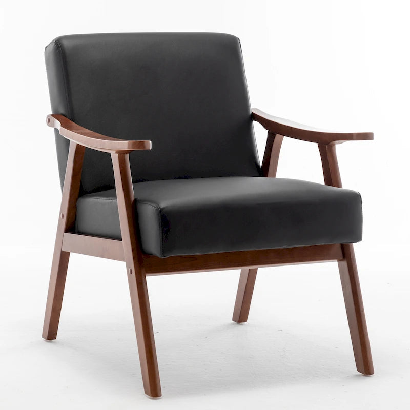 26.37  Wide Faux Leather Accent Chair
