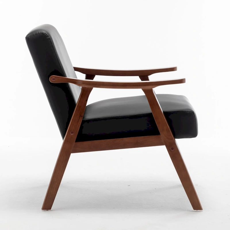 26.37  Wide Faux Leather Accent Chair