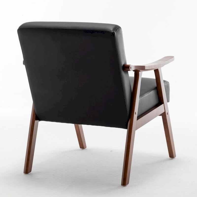 26.37  Wide Faux Leather Accent Chair