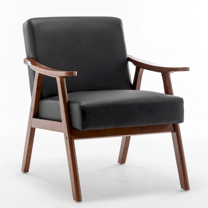 26.37  Wide Faux Leather Accent Chair