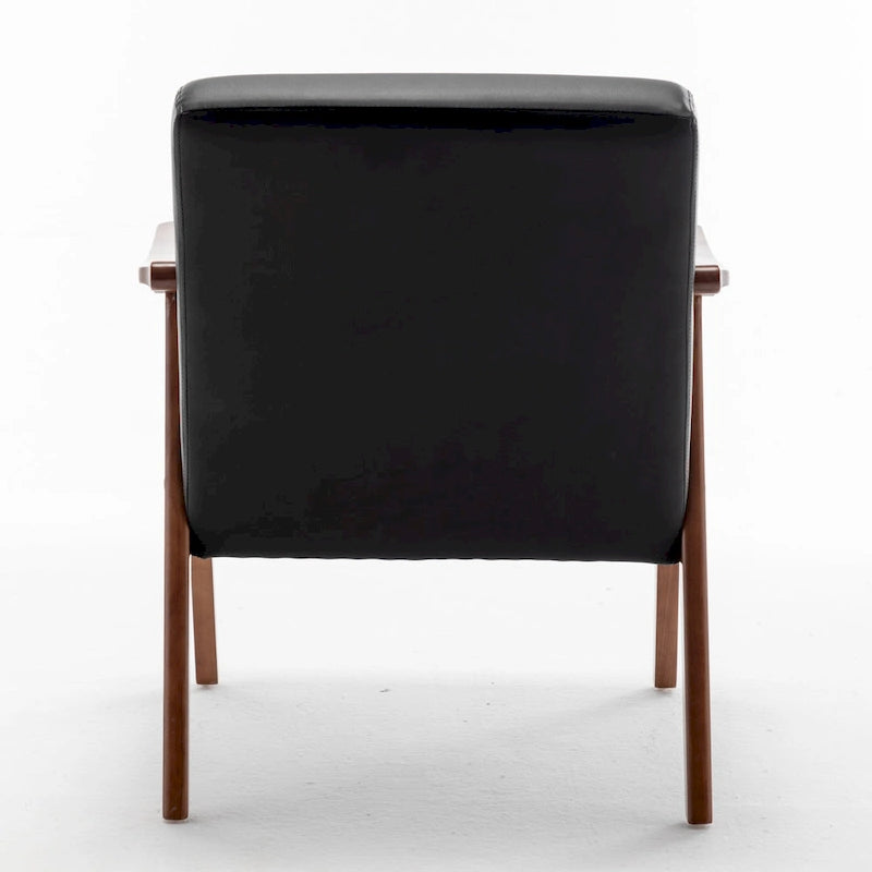 26.37  Wide Faux Leather Accent Chair