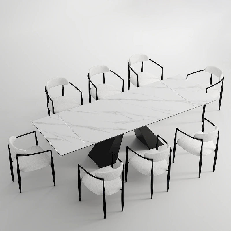Extendable Sintered Stone Dining Table - 78-110 Inch