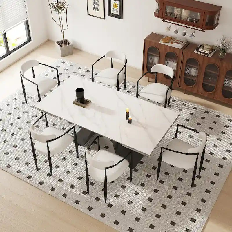 Extendable Sintered Stone Dining Table - 78-110 Inch