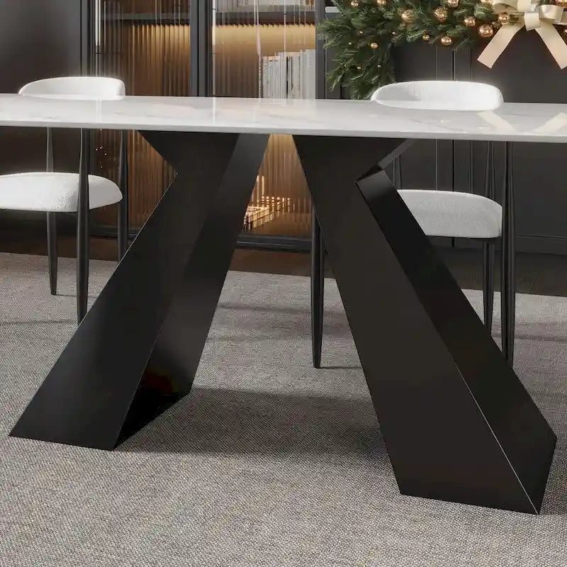 Extendable Sintered Stone Dining Table - 78-110 Inch