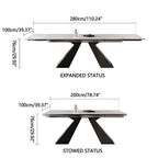 Extendable Sintered Stone Dining Table - 78-110 Inch