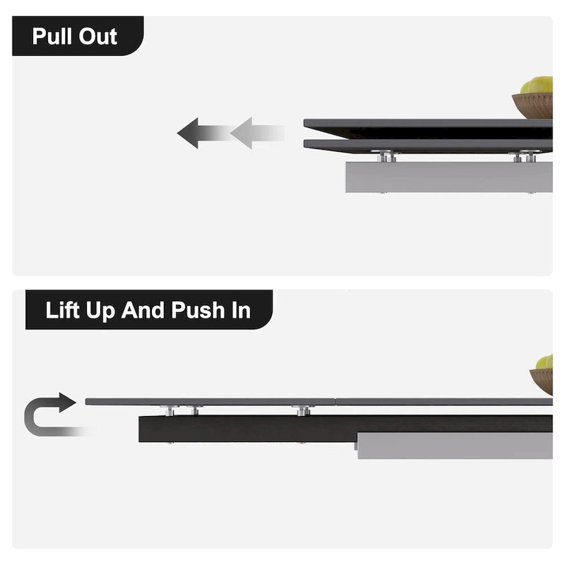 Extendable Sintered Stone Dining Table - 78-110 Inch