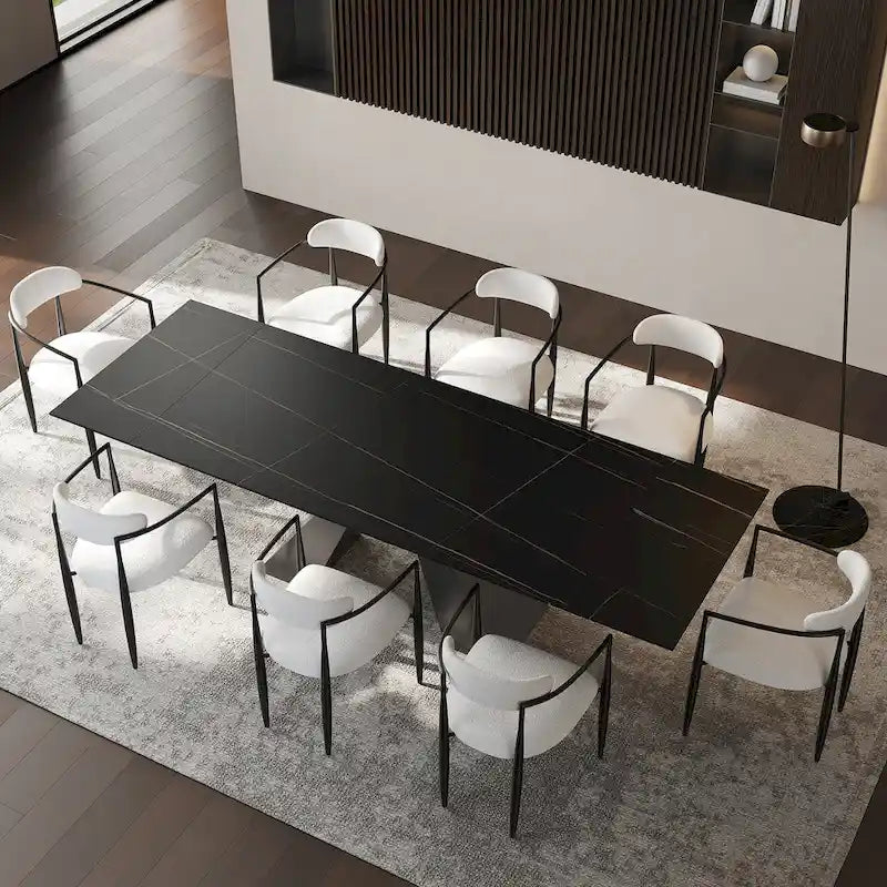 Extendable Sintered Stone Dining Table - 78-110 Inch