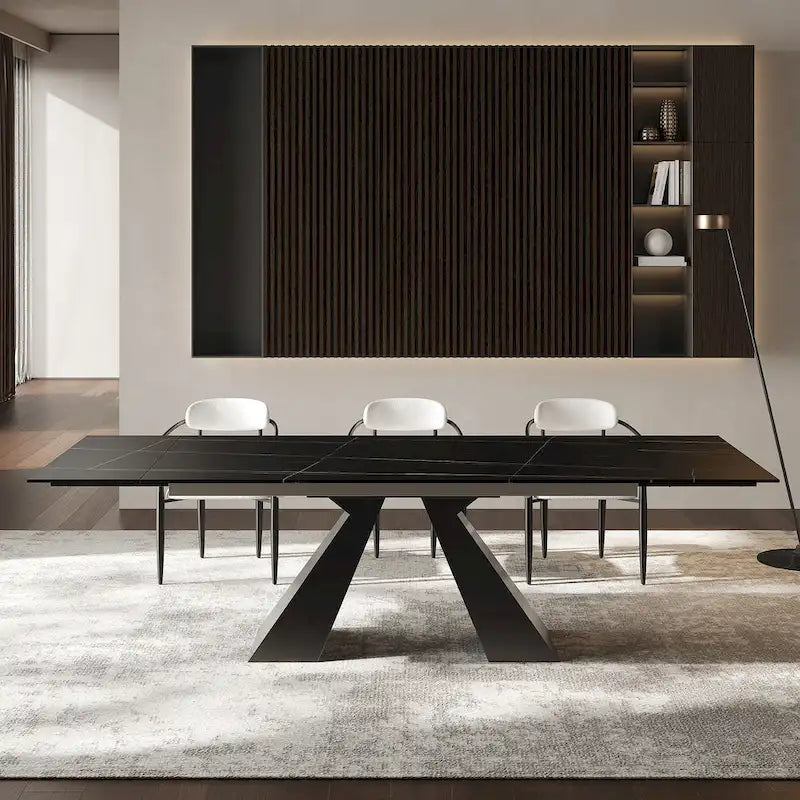 Extendable Sintered Stone Dining Table - 78-110 Inch