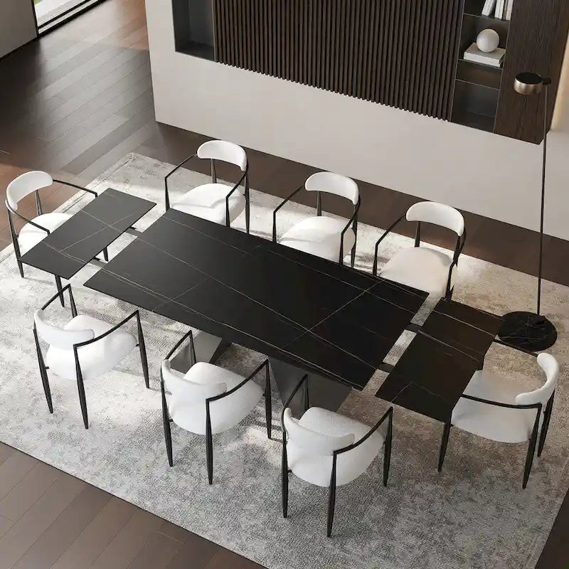 Extendable Sintered Stone Dining Table - 78-110 Inch