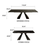 Extendable Sintered Stone Dining Table - 78-110 Inch