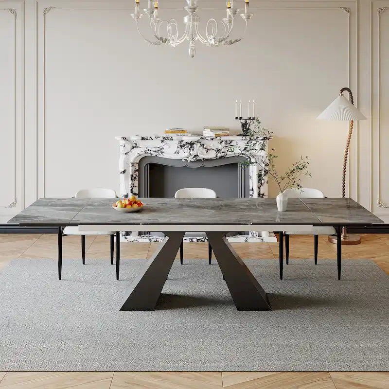 Extendable Sintered Stone Dining Table - 78-110 Inch