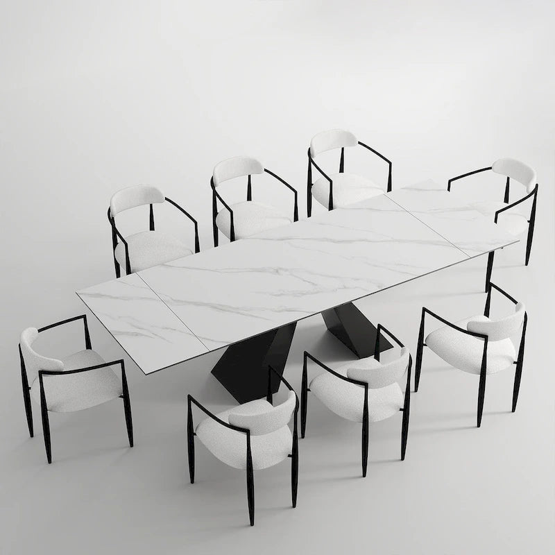 Extendable Sintered Stone Dining Table - 78-110 Inch