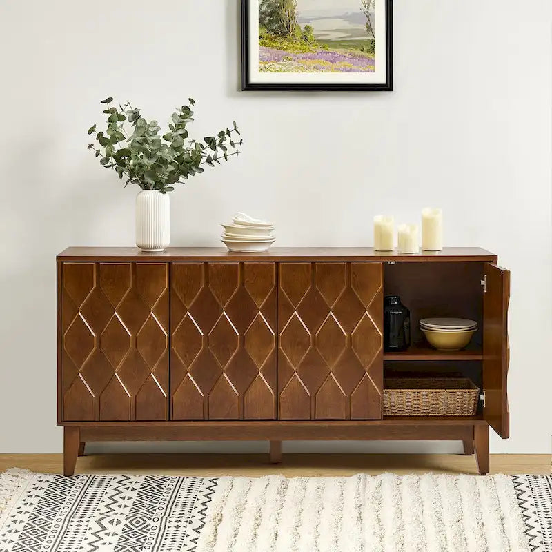 60 Modern Storage Sideboard Storage with Adjustable Shelves