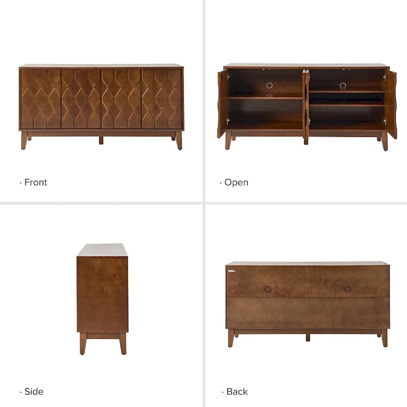 60 Modern Storage Sideboard Storage with Adjustable Shelves