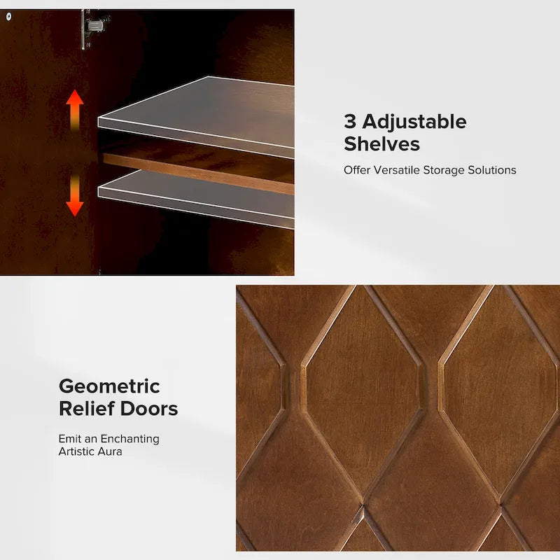 Olympia 60 Modern Storage Sideboard Storage with Adjustable Shelves