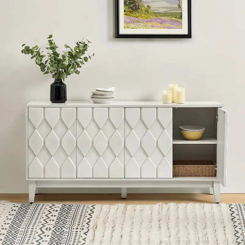 60 Modern Storage Sideboard Storage with Adjustable Shelves