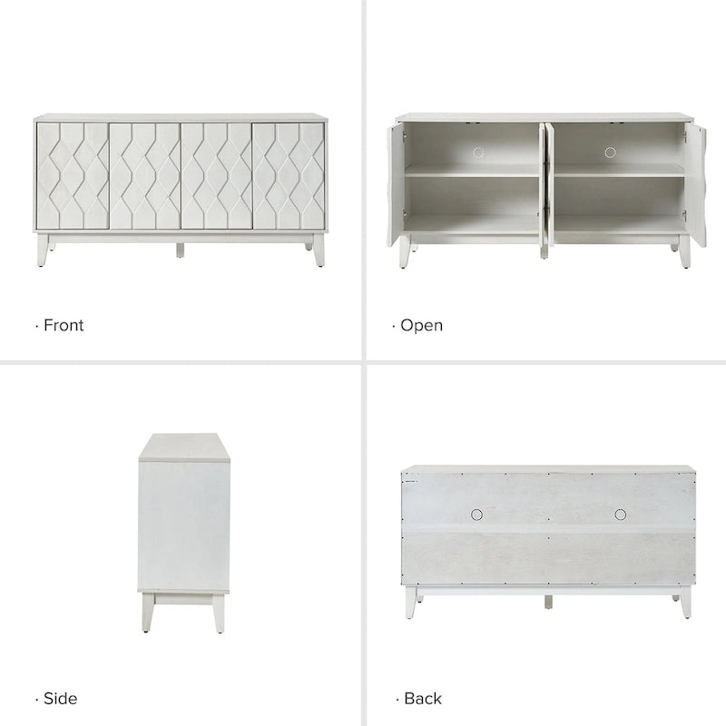 60 Modern Storage Sideboard Storage with Adjustable Shelves