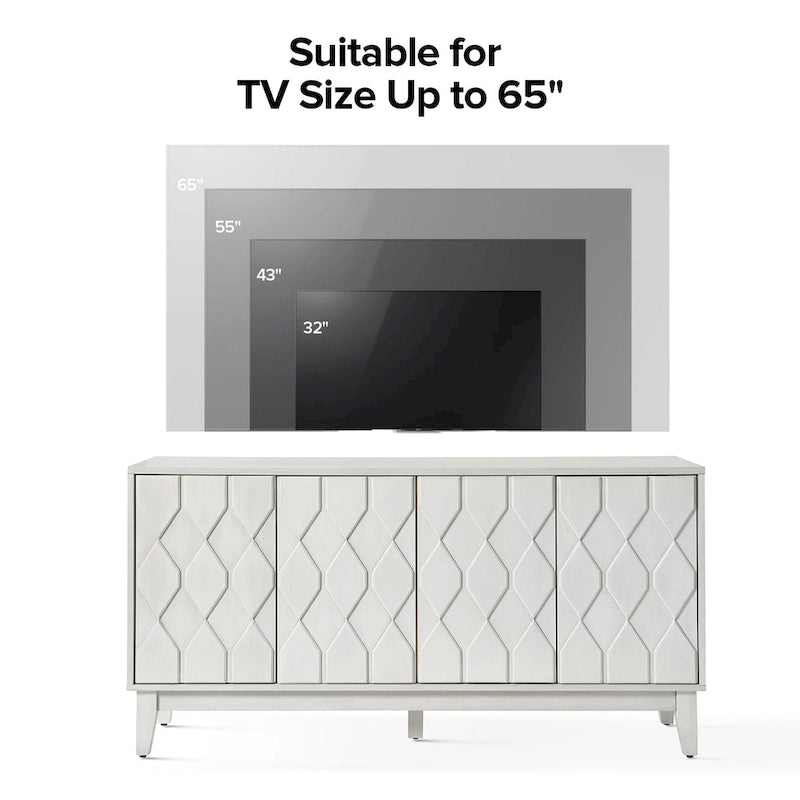 60 Modern Storage Sideboard Storage with Adjustable Shelves