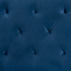 Modern and Contemporary Velvet Upholstered Headboard-Navy Blue