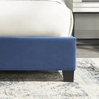Summit Wingback Tufted Upholstered Bed with Nailhead