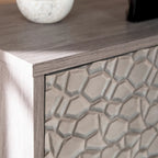 Contemporary Gray Wood Electric Fireplace