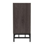 Contemporary Gray Wood Electric Fireplace