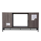 Contemporary Gray Wood Electric Fireplace