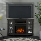 56  TV Stand Electric Fireplace Gray