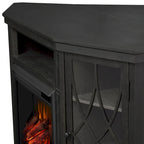 56  TV Stand Electric Fireplace Gray