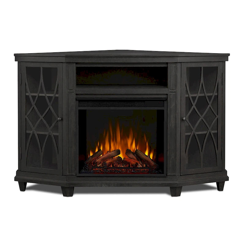 56  TV Stand Electric Fireplace Gray