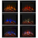 56  TV Stand Electric Fireplace Gray