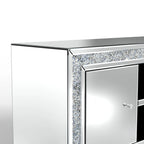 59  Media Console Mirrored Diamond Tv Stand