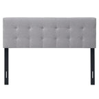 Full/Queen Size Headboard Linen Fabric Upholstered Button - See Details