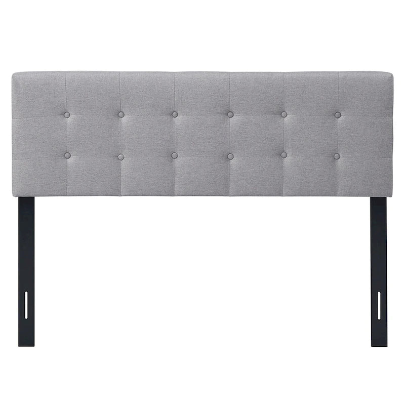 Full/Queen Size Headboard Linen Fabric Upholstered Button - See Details