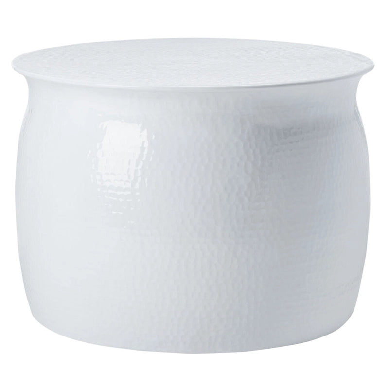 Karel Silver Metal Table Stool - 24  W x 24  L x 16.8  H - 24Wx24Dx17H