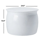 Karel Silver Metal Table Stool - 24  W x 24  L x 16.8  H - 24Wx24Dx17H