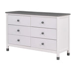 3-Pieces Bedroom Sets Twin Size House Bed with Storage Headboard, Wooden Nightstand and Storage Dresser,Gray