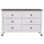 3-Pieces Bedroom Sets Twin Size House Bed with Storage Headboard, Wooden Nightstand and Storage Dresser,Gray