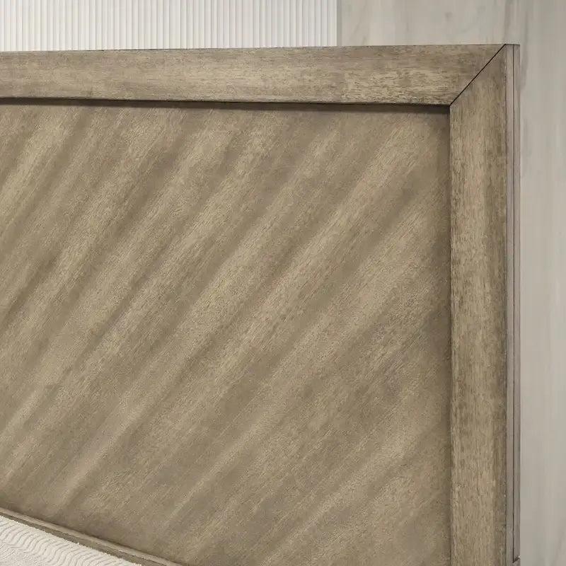 Arena 3-Piece Contemporary Wood Bedroom Set: Panel Bed and 2 Nightstands in Antique Gray