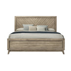 3-Piece Contemporary Wood Bedroom Set: Panel Bed and 2 Nightstands in Antique Gray