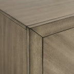 3-Piece Contemporary Wood Bedroom Set: Panel Bed and 2 Nightstands in Antique Gray