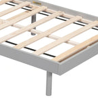 Minimalist Design Twin Size Wooden Platform Bed Frame with Charging Station