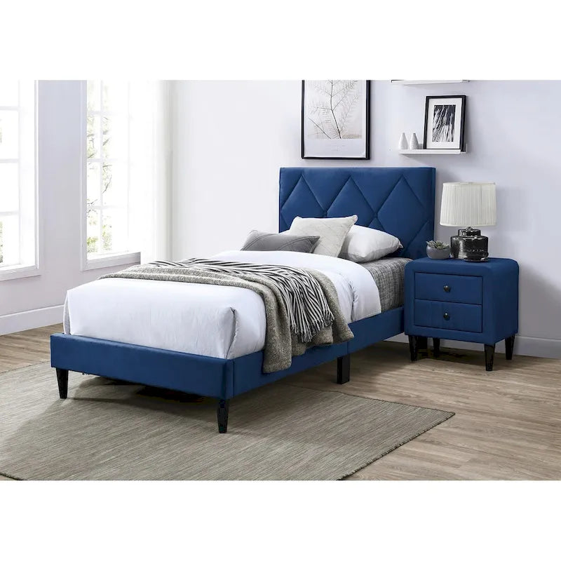 Velvet Gorgeous 1pc Nightstand for Bedroom Furniture
