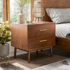 Beau Midcentury 6-Piece Boucle Wingback Queen Low Profile Bedroom Set