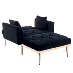 Chaise lounge chair/accent chair,Curved edges, padded with thick foam and upholstered with high-quality fabric