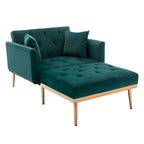 Chaise lounge chair/accent chair,Curved edges, padded with thick foam and upholstered with high-quality fabric