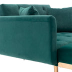 Chaise lounge chair/accent chair,Curved edges, padded with thick foam and upholstered with high-quality fabric